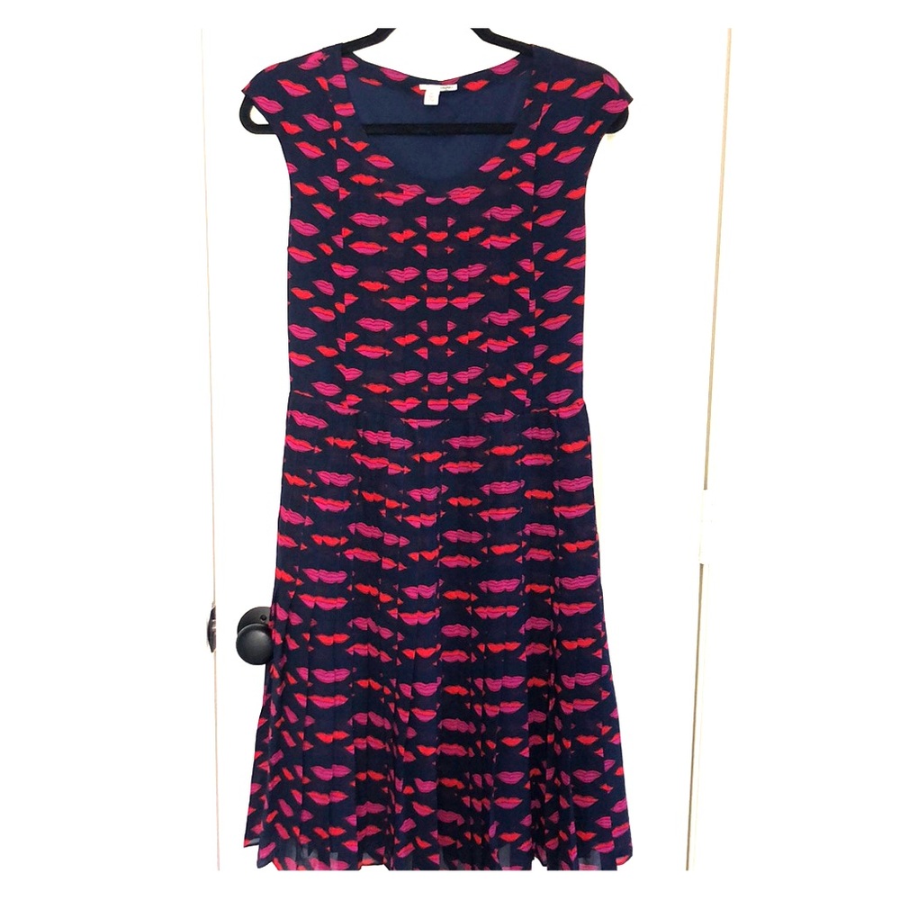 Halogen “Lips” Navy Dress
